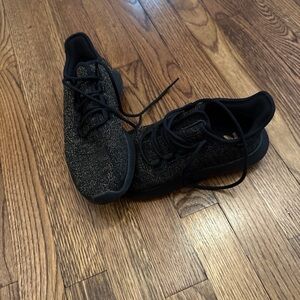 Adidas Black Sparkle Knit Sneakers 5.5 y